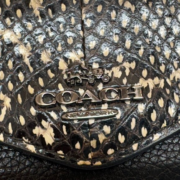 Coach Snakeskin & Leather Envelope Continental Wallet - Picture 4 of 6
